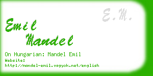 emil mandel business card